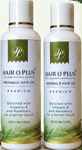 Hair O Plus Premium Herbal Hair Oil – 100% Natural Ayurvedic Hair Care with Amla, Rosemary, Aloe Vera ,Hibiscus & 24 Other Natural Ingredients – 100ml